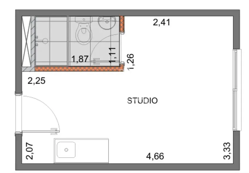 Apartamento, 1 quarto, 17 m² - Foto 2