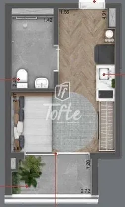 Apartamento, 1 quarto, 24 m² - Foto 7