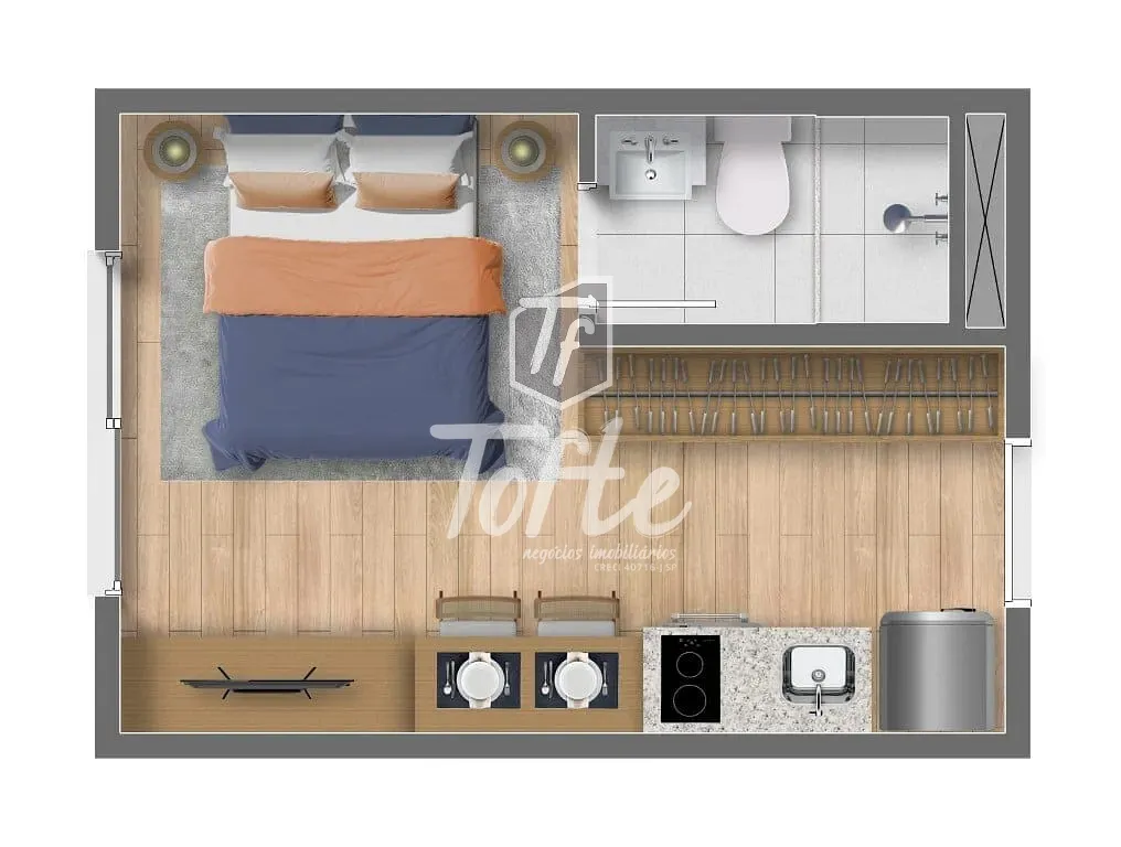 Apartamento, 1 quarto, 16 m² - Foto 11