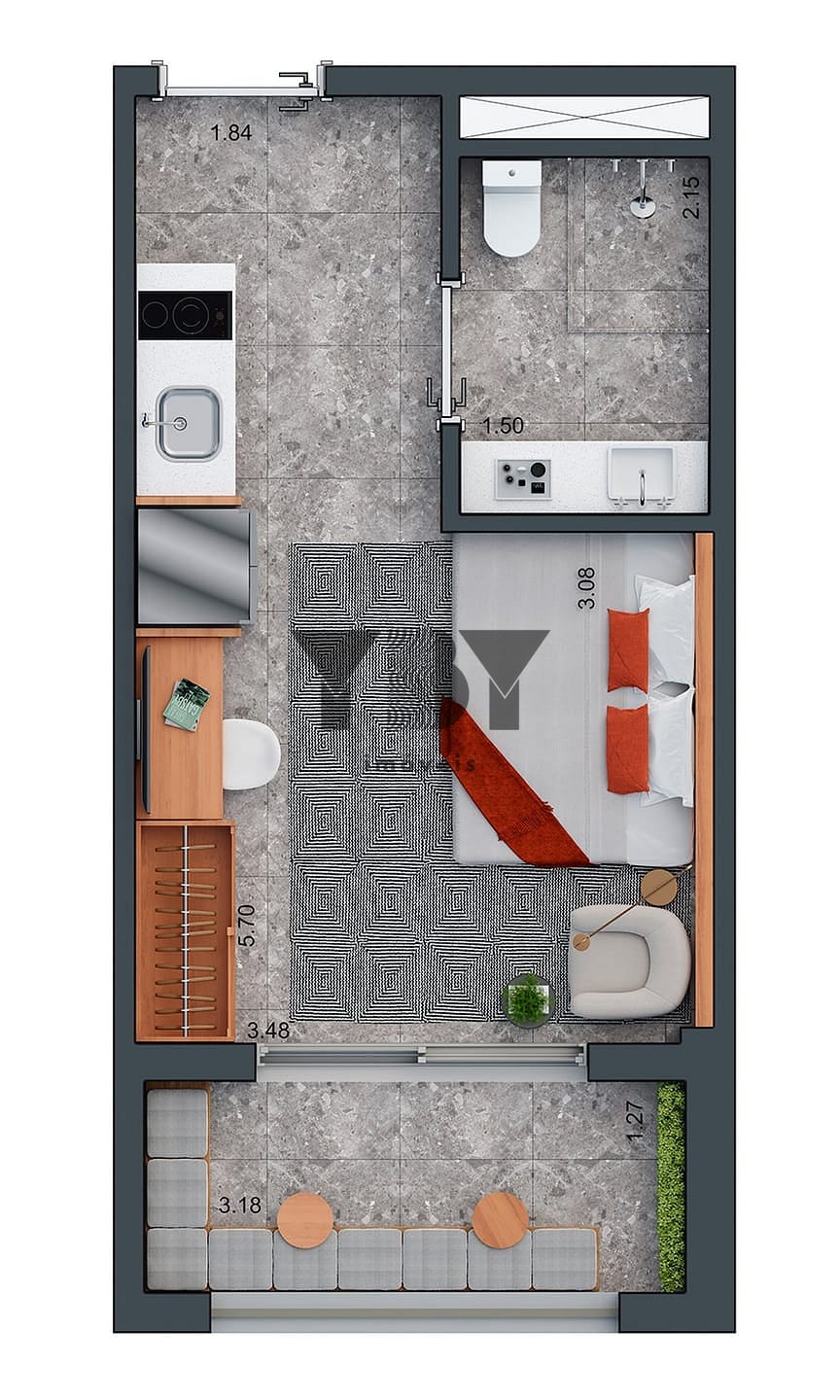 Apartamento à venda com 1 quarto, 25m² - Foto 10