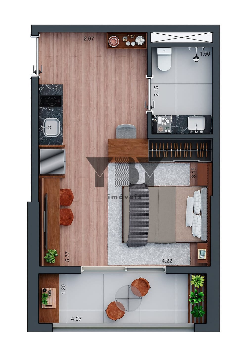 Apartamento à venda com 1 quarto, 25m² - Foto 11