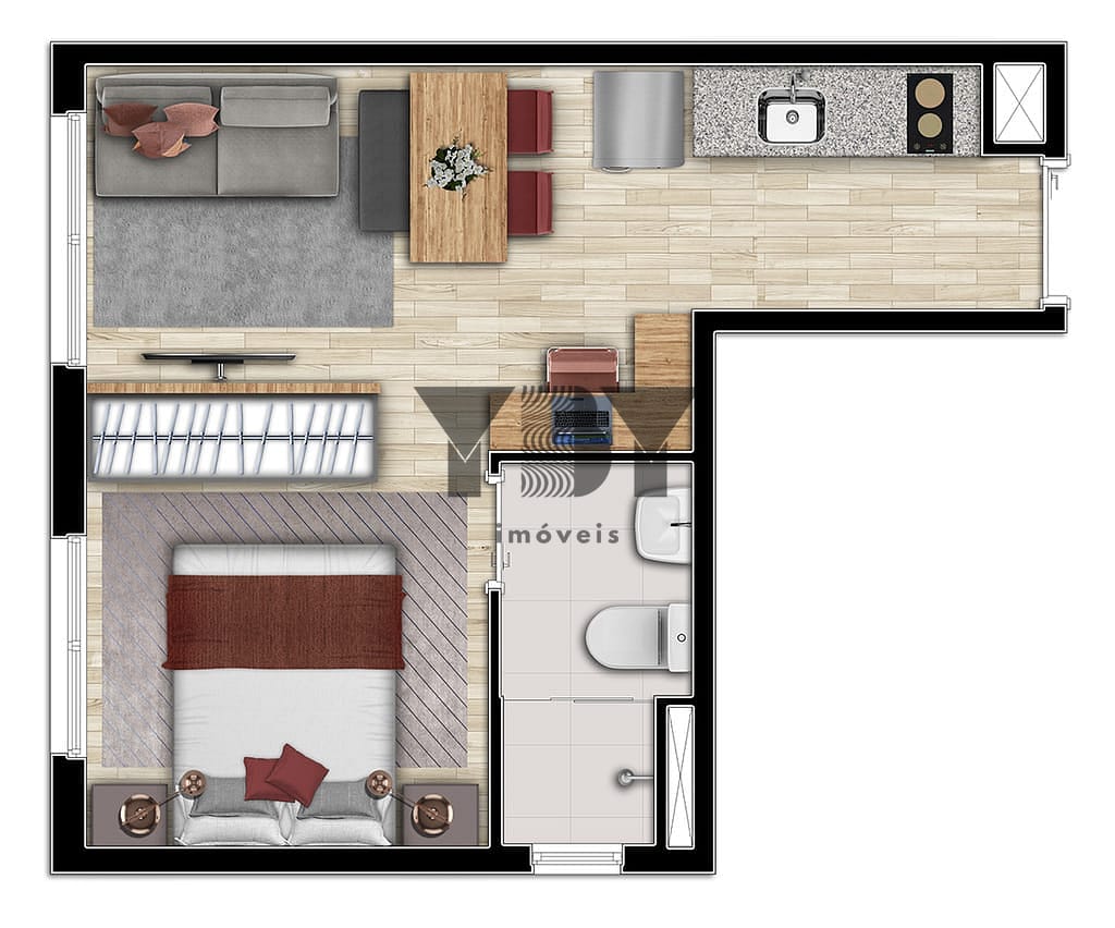 Apartamento, 1 quarto, 24 m² - Foto 23