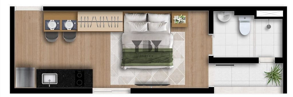 Apartamento, 1 quarto, 24 m² - Foto 12