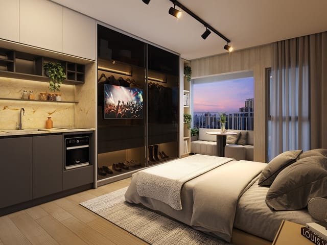 Foto do Studio - Studio à venda 1 Quarto 21.78M² Jardim das Acácias São Paulo - SP | Lares e Andares Imóveis