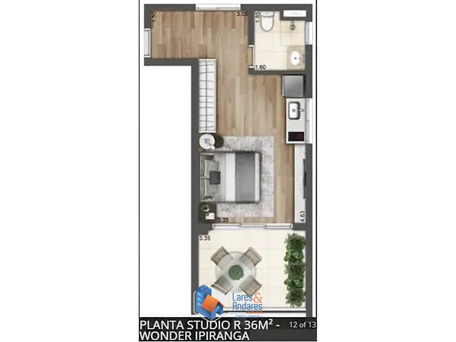 Studio 1 quarto e 1 banheiro, à venda, no bairro Sacomã em São Paulo