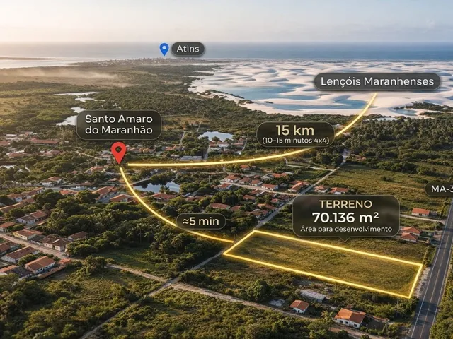 Terreno com 70136m², à venda, no bairro SANTO AMARO em Santo Amaro do Maranhão