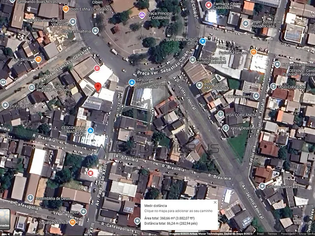Terreno com 360m², à venda, no bairro Cobilândia em Vila Velha