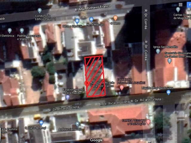 Terreno com 392m², à venda, no bairro Centro em Mogi das Cruzes