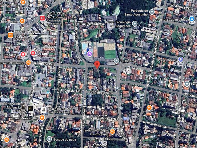 Terreno com 1055m², à venda, no bairro Ahú em Curitiba