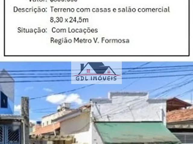 Terreno com 200m², à venda, no bairro Vila Formosa em São Paulo
