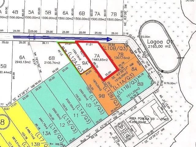 Terreno com 1483m², à venda, no bairro Condomínio Estancia Cabral em Cambé