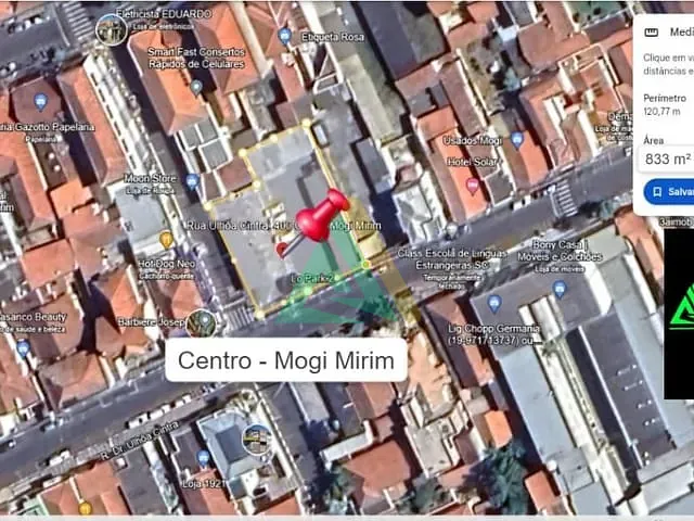 Terreno com 833m², à venda, no bairro Centro em Mogi Mirim