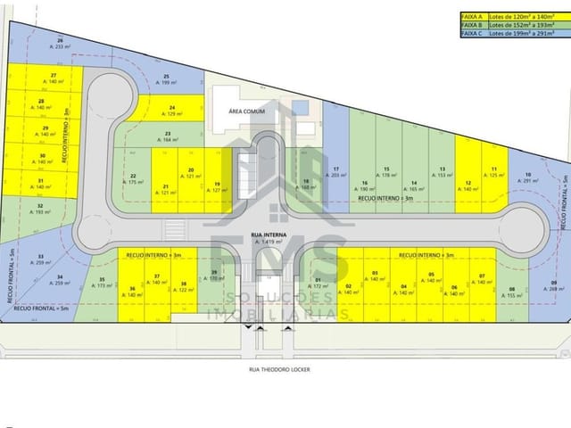 Terreno com 140m², à venda, no bairro Campo Comprido em Curitiba