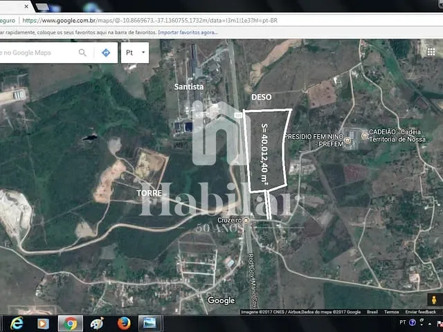 Terreno com 4012m², à venda, no bairro Centro em Nossa Senhora do Socorro