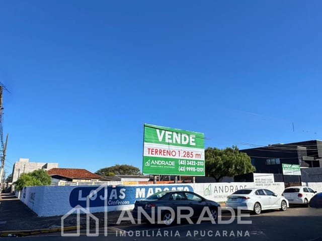 Terreno com 1285m², à venda, no bairro Centro em Apucarana