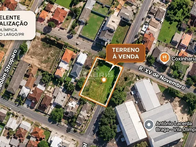Terreno com 750m², à venda, no bairro Centro em Campo Largo