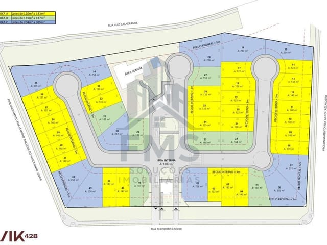 Terreno com 186m², à venda, no bairro Campo Comprido em Curitiba