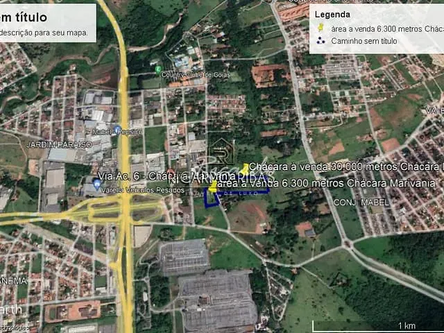 Terreno com 16000m², à venda, no bairro Chácara Marivânia em Aparecida De Goiânia