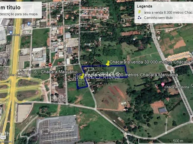 Terreno com 16000m², à venda, no bairro Chácara Marivânia em Aparecida De Goiânia