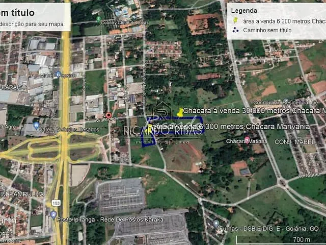 Terreno com 16000m², à venda, no bairro Chácara Marivânia em Aparecida De Goiânia