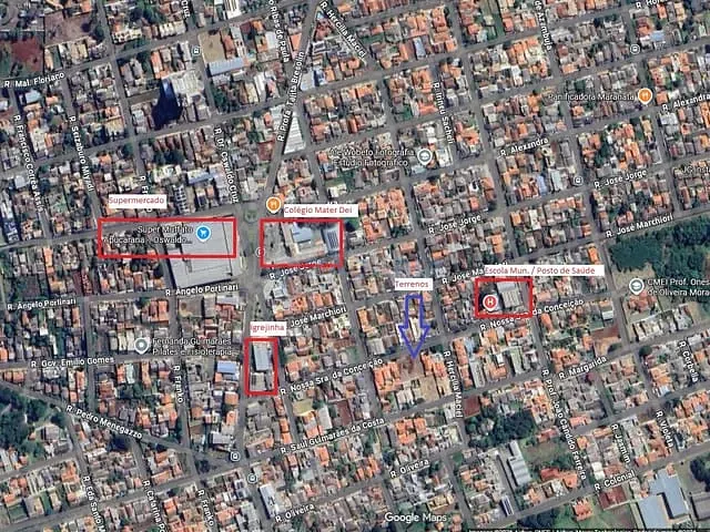 Terreno com 425m², à venda, no bairro Jardim Presidente Kennedy em Apucarana