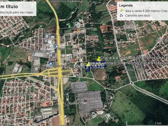 Terreno com 6332m², à venda, no bairro Chácara Marivânia em Aparecida De Goiânia