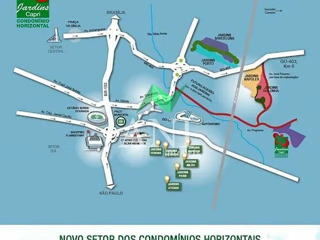 Terreno com 275m², à venda, no bairro Jardins Capri em Senador Canedo
