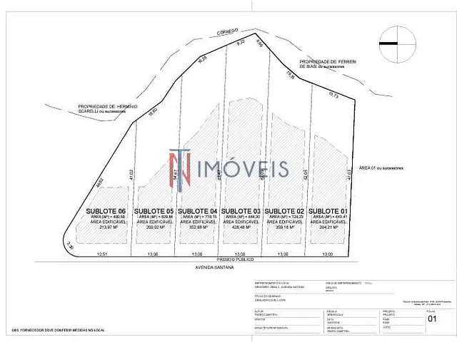 Terreno com 729m², à venda, no bairro Nova Gardênia em Atibaia