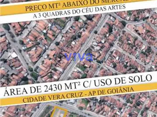 Terreno com 2970m², à venda, no bairro Cidade Vera Cruz em Aparecida de Goiânia