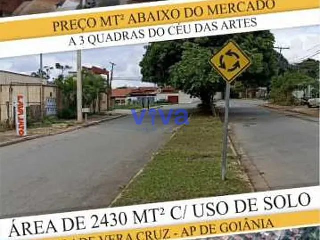 Terreno com 2970m², à venda, no bairro Cidade Vera Cruz em Aparecida de Goiânia