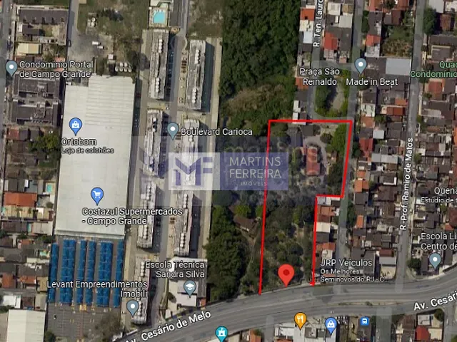 Terreno com 7339m², à venda, no bairro Campo Grande em Rio de Janeiro