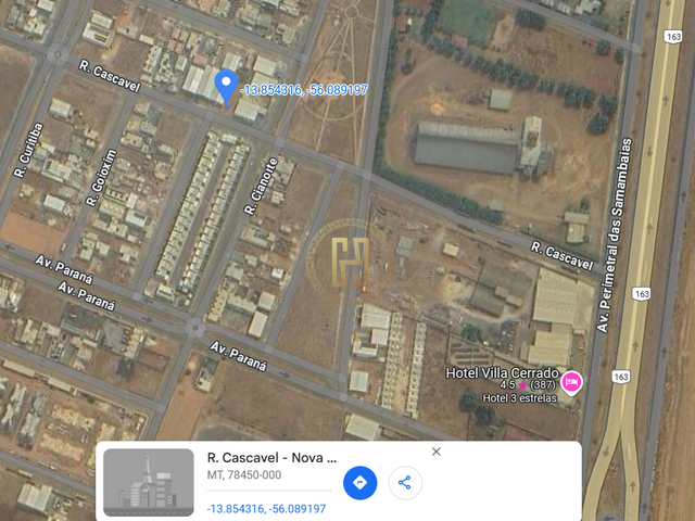 Terreno com 549m², à venda, no bairro Cidade Bela em Nova Mutum