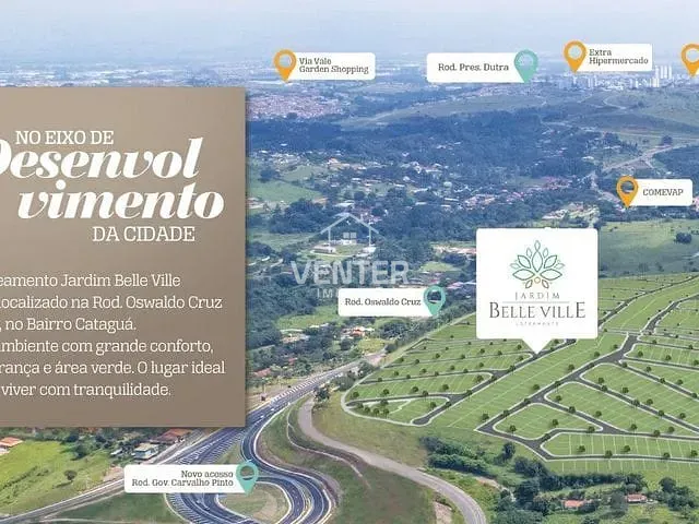 Terreno com 250m², à venda, no bairro Cataguá em Taubaté