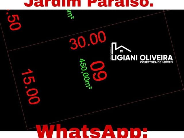 Terreno com 450m², à venda, no bairro Jardim Paraiso em Novo Progresso
