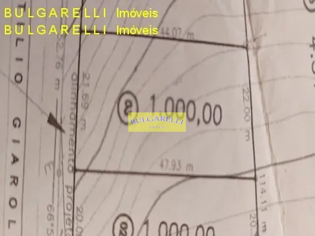 Terreno com 1000m², à venda, no bairro Jardim Colonia em Jundiaí