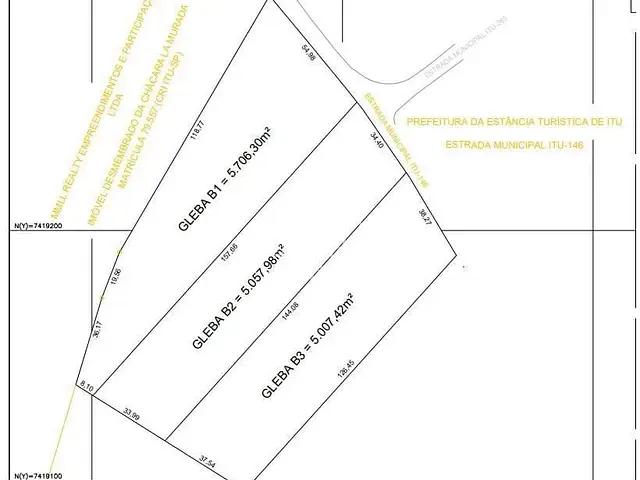 Terreno com 15768m², à venda, no bairro Cruz das Almas em Itu