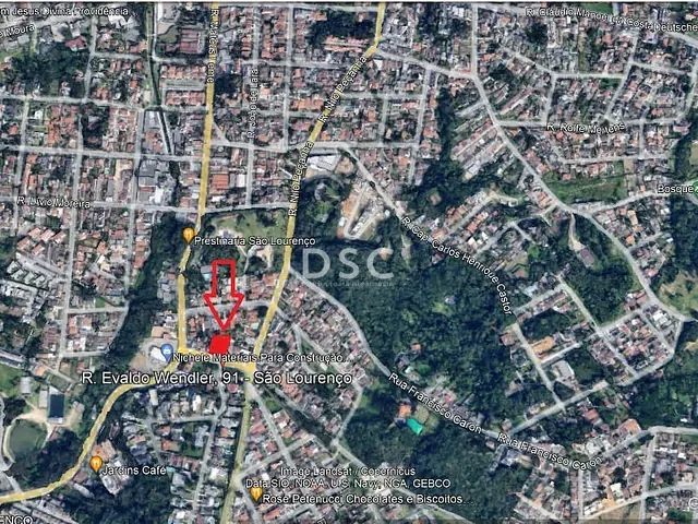 Terreno com 1543m², à venda, no bairro São Lourenço em Curitiba