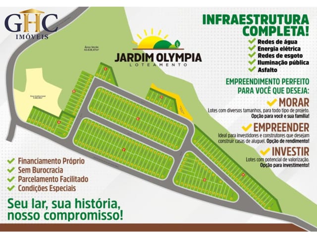 Terreno com 175m², à venda, no bairro JARDIM OLYMPIA em SALTO DE PIRAPORA
