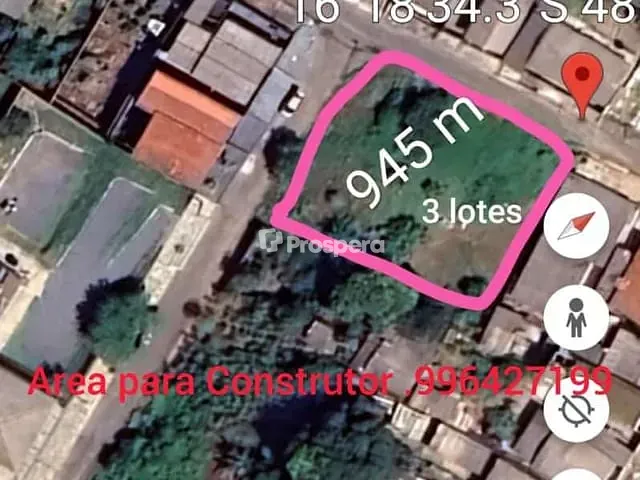 Terreno com 905m², à venda, no bairro Anexo Bom Sucesso em Anápolis