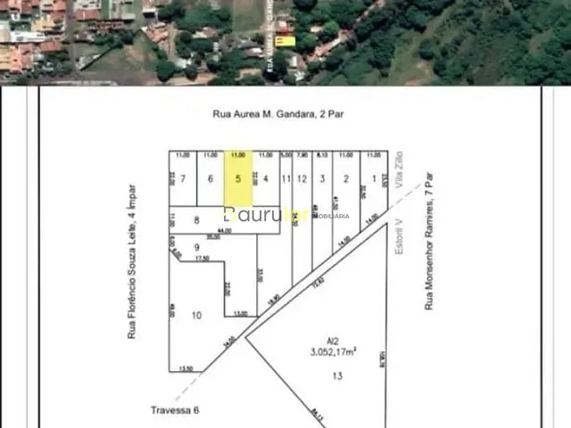 Terreno com 242m², à venda, no bairro Vila Zillo em Bauru