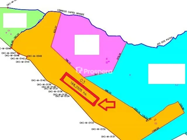 Terreno com 1682500m², à venda, no bairro Região Rural em Gameleira de Goiás