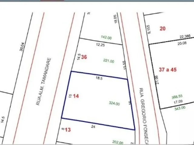 Terreno com 321m², à venda, no bairro Centro em Santo André