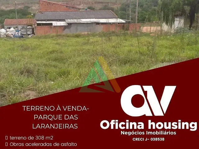 Terreno com 308m², à venda, no bairro Parque das Laranjeiras em Mogi Mirim