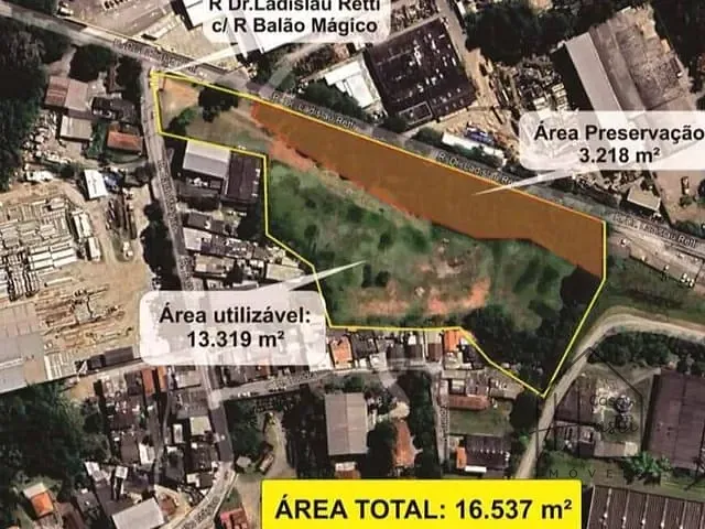Terreno com 16538m², à venda, no bairro Parque Alexandre em Cotia
