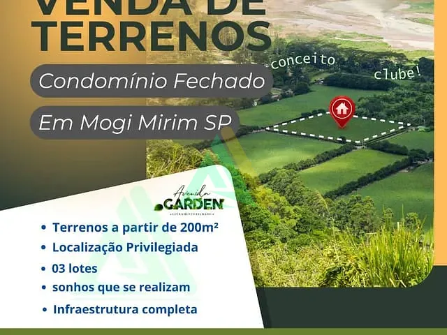 Terreno com 200m², à venda, no bairro Paraíso da Cachoeira em Mogi Mirim