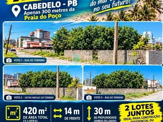 Terreno com 420m², à venda, no bairro Portal do Poço em Cabedelo