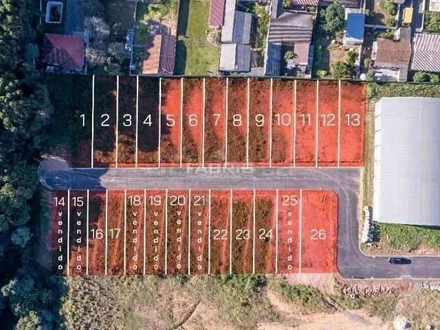 Terreno com 223m², à venda, no bairro Jardim das Palmeiras em Campo Largo