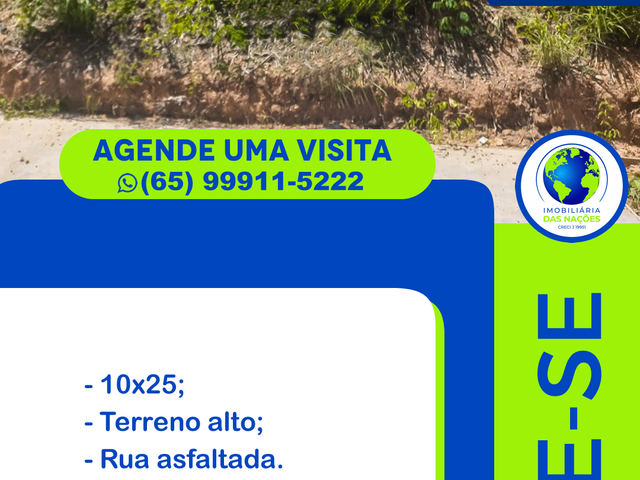 Terreno com 250m², à venda, no bairro Parque Residencial das Nações Indígenas em Cuiabá