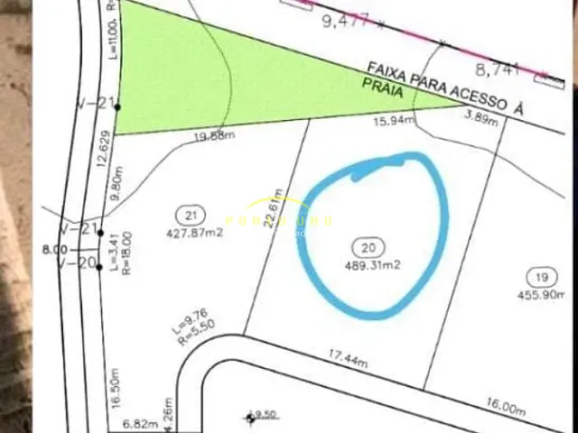 Terreno com 445m², à venda, no bairro Imbassaí em Imbassaí (Mata de São João)