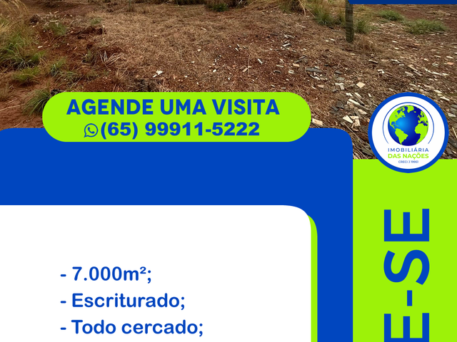 Terreno com 7000m², à venda, no bairro Petrópolis em Várzea Grande